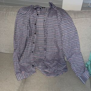 Jared Lang.  Red, white & blue shirt. Like new.